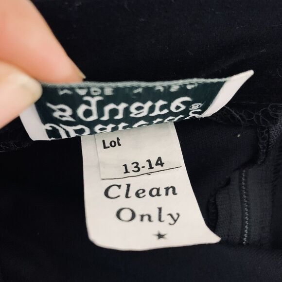 Vintage Velvet Maxi Skirt Black Pleats Pockets Stretch Rodeo Whimsygoth Western - Picture 12 of 12